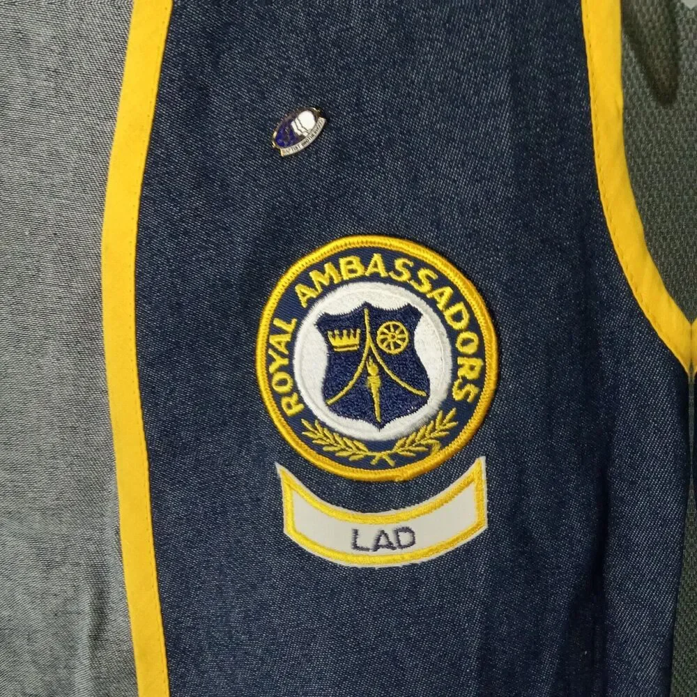 Royal Ambassadors Baptist Boy Scouts Denim Vest Costume Vintage Lad Patch
